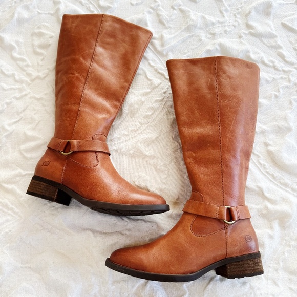 Born Saddler Boot Size 6.5 Boots Wide Calf New $199 - Picture 1 of 8
